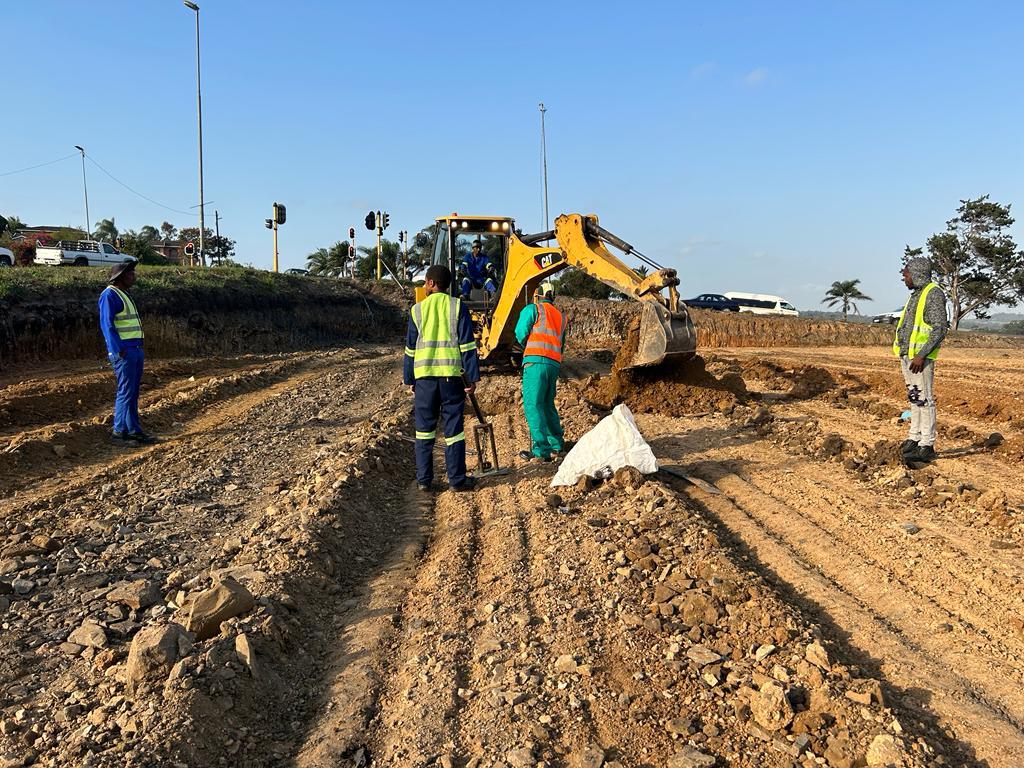 one of the employeees of ml geo consultation Engineers doing field work